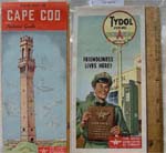 1950s Tydol Cape Cod Road Map