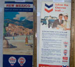 1958 Taos, New Mexico Chevron Road Map
