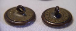 (image for) Civil War era D Evans Brass Buttons EXTRA with Oak Leaf Shank