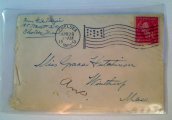 (image for) GINN Perfin 1913 Cover Chelsea Flag Cancel
