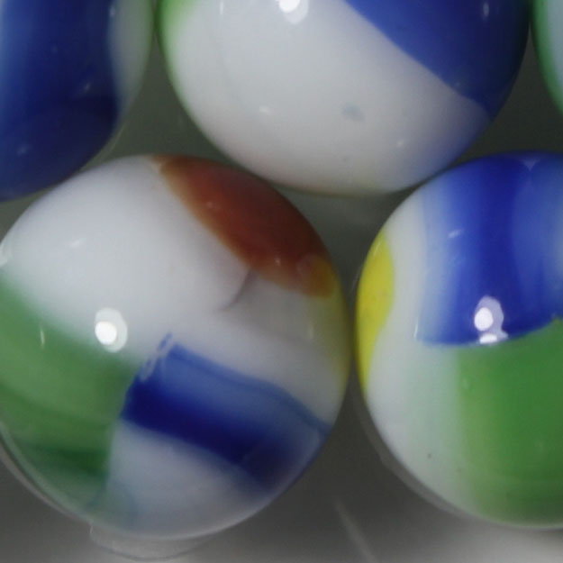 (image for) Marble King Tri-Color Rainbow Marbles ID Set Vintage Collectible