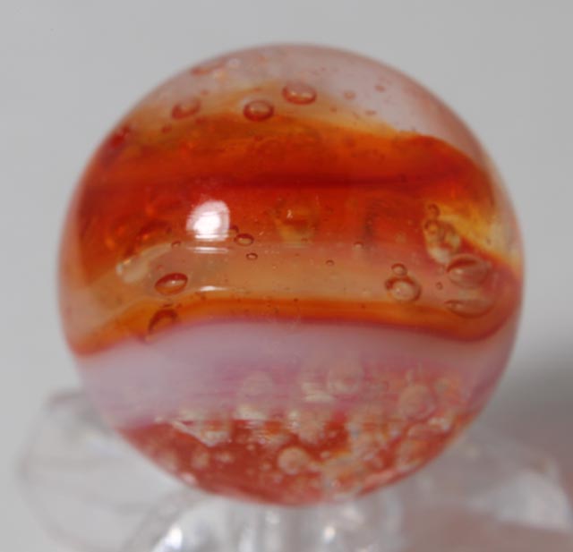 (image for) Vintage Peltier Glass Co. Rainbo Marble, 9/16 Sunset, wet mint