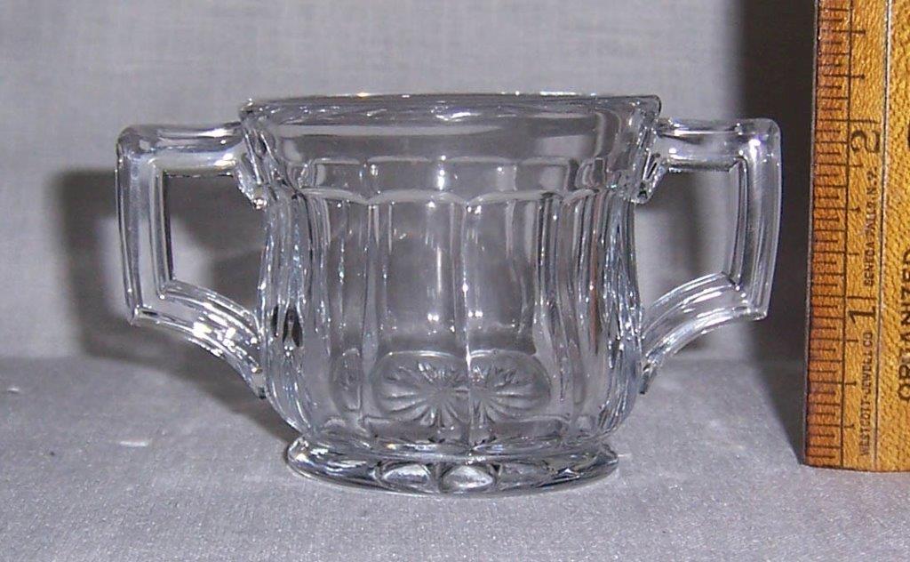 (image for) Heisey mini panel Sugar Bowl Colonial Pattern #393 Narrow Flute