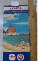 1958 Road map - Chevron Nevada, Pyramid Lake Cover, Touring Map